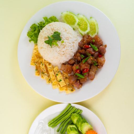 Sticky Rice with Fried Fermented Pork